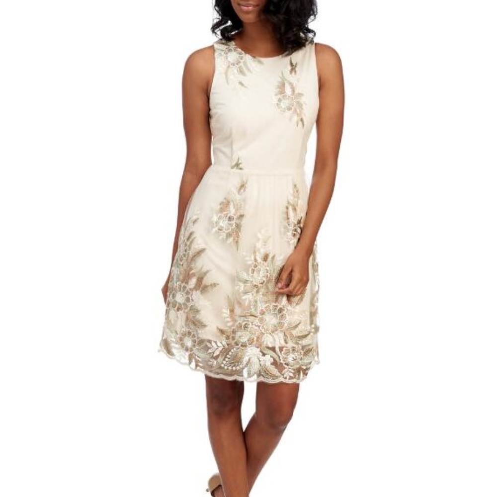 Donna Ricco Embroidered Cocktail Dress s10